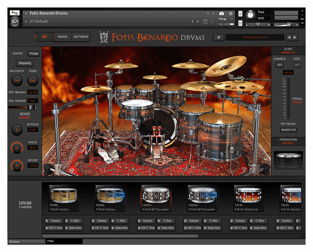 Fotis Benardo Drums, Kit Page