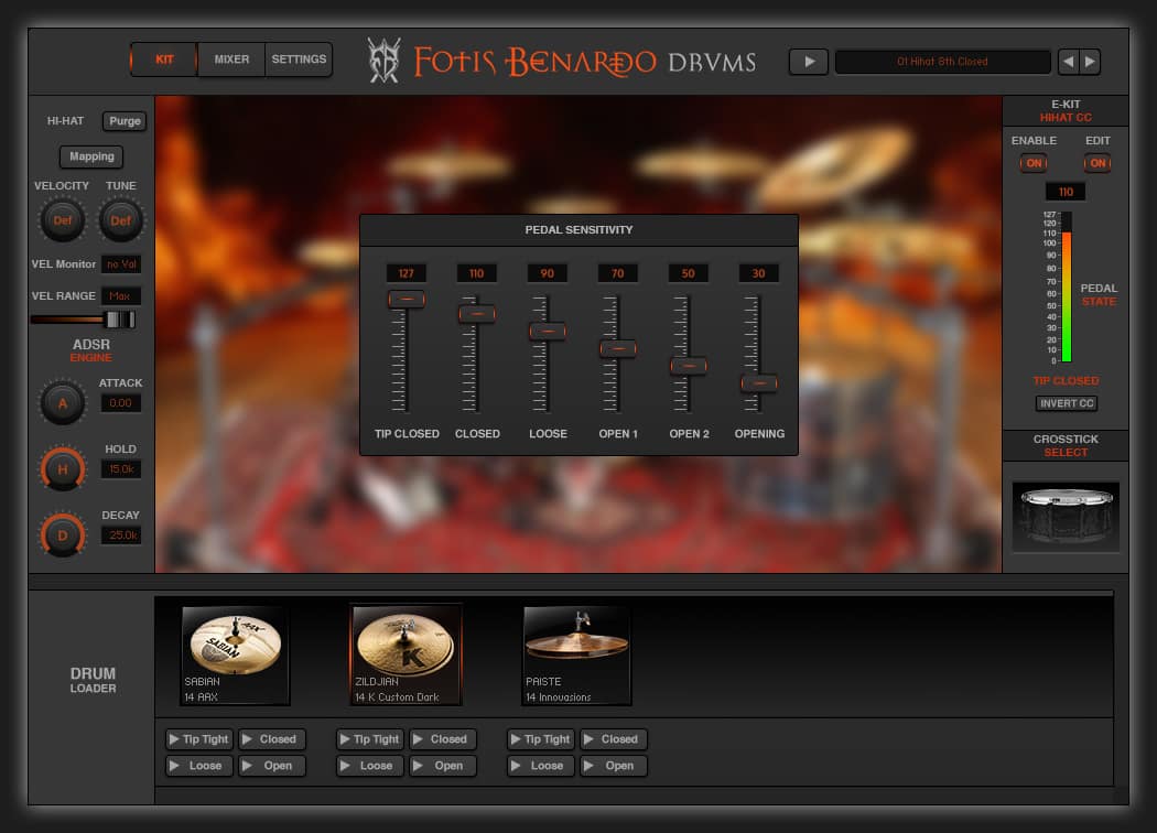 Fotis Benardo Drums-Drum library E-Kit control