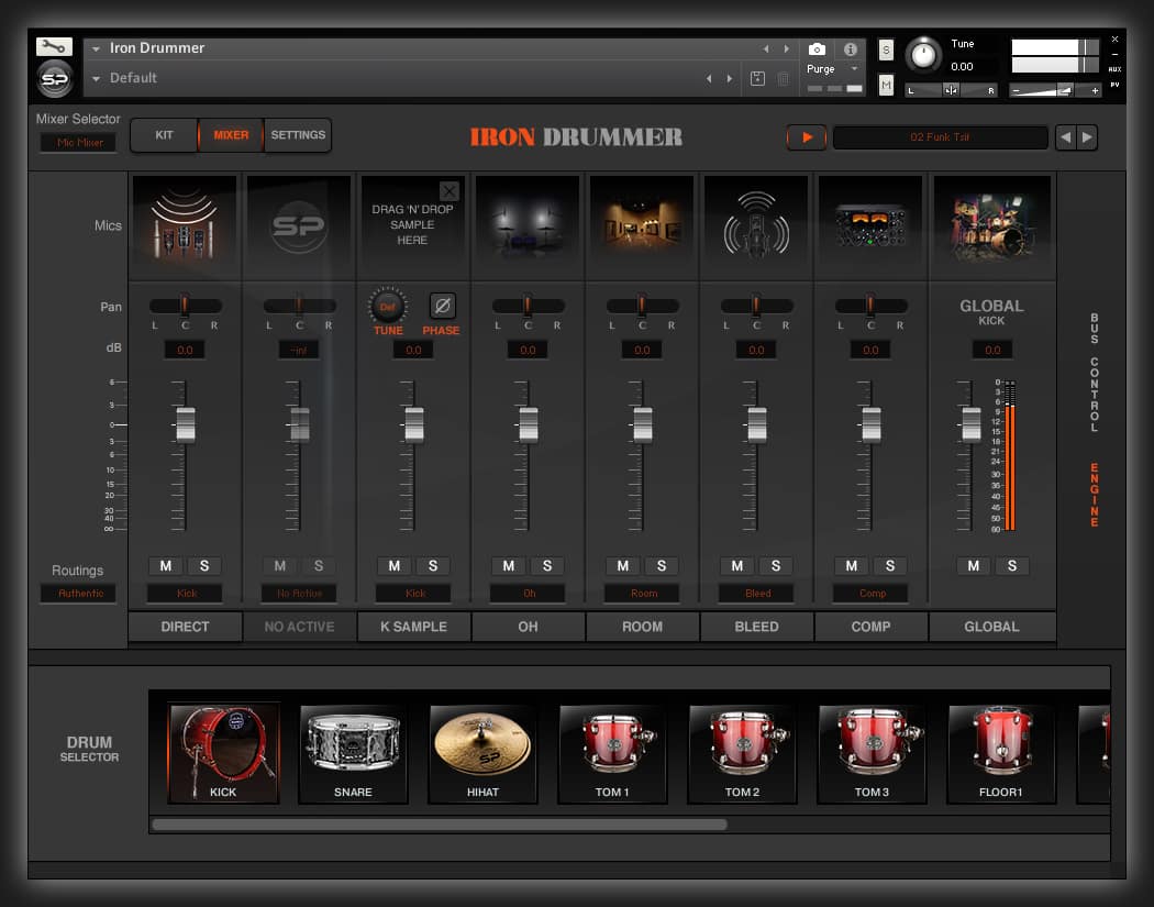 Iron Drummer-Drum Library Mic Mixer