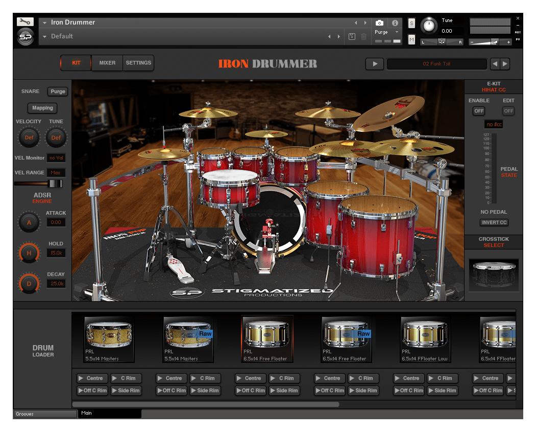 Iron Drummer-Drum Library Interface